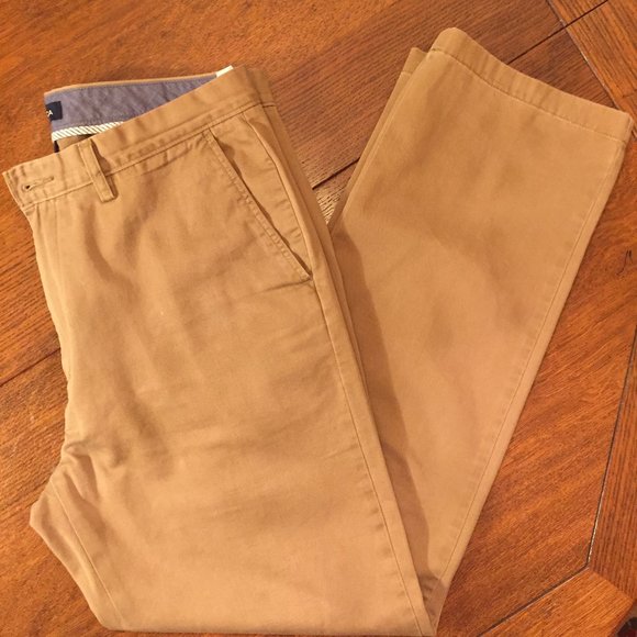Nautica Flat-Front Tan Khakis - Picture 3 of 5